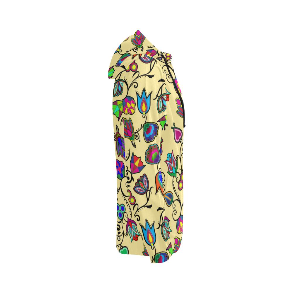 Indigenous Paisley - Vanilla All Over Print Full Zip Hoodie for Women (Model H14) All Over Print Full Zip Hoodie for Women (H14) e-joyer