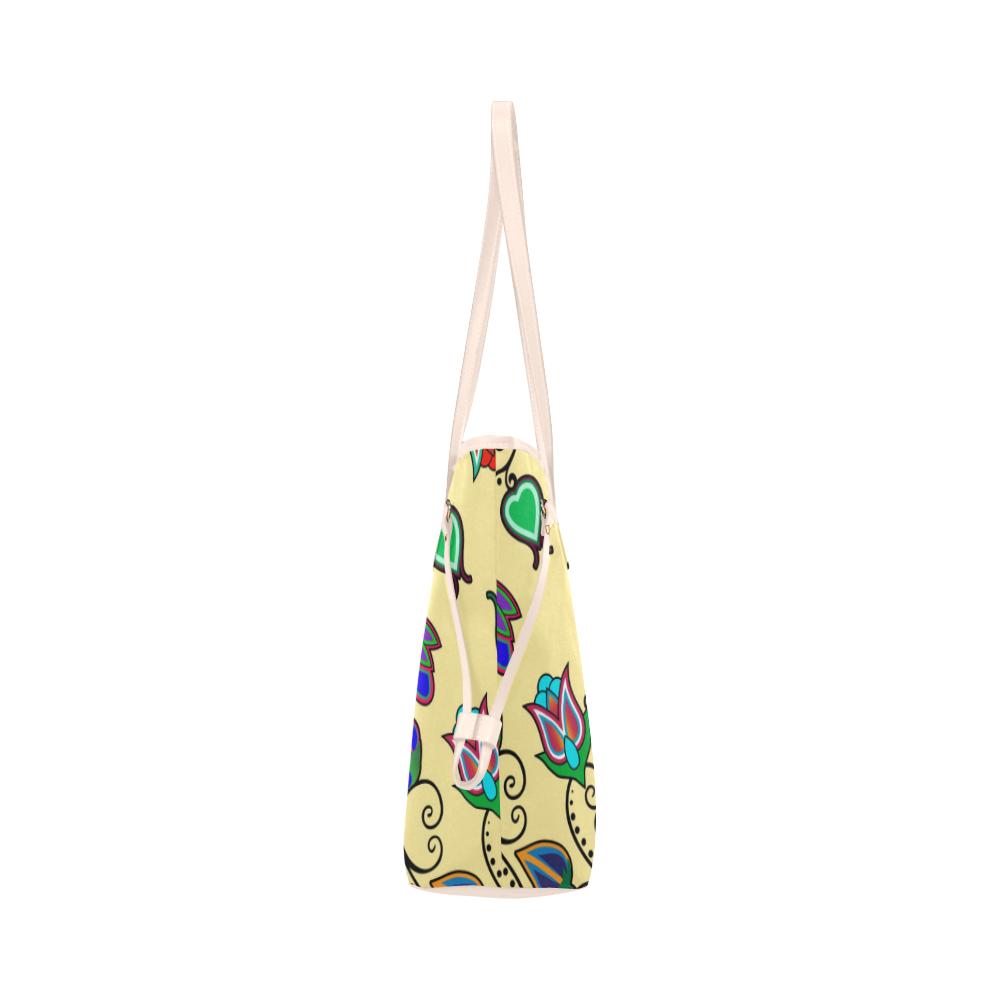 Indigenous Paisley - Vanilla Clover Canvas Tote Bag (Model 1661) Clover Canvas Tote Bag (1661) e-joyer