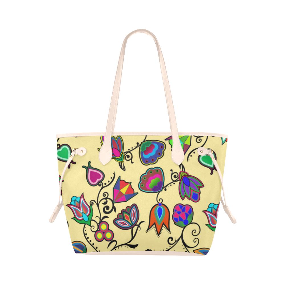 Indigenous Paisley - Vanilla Clover Canvas Tote Bag (Model 1661) Clover Canvas Tote Bag (1661) e-joyer