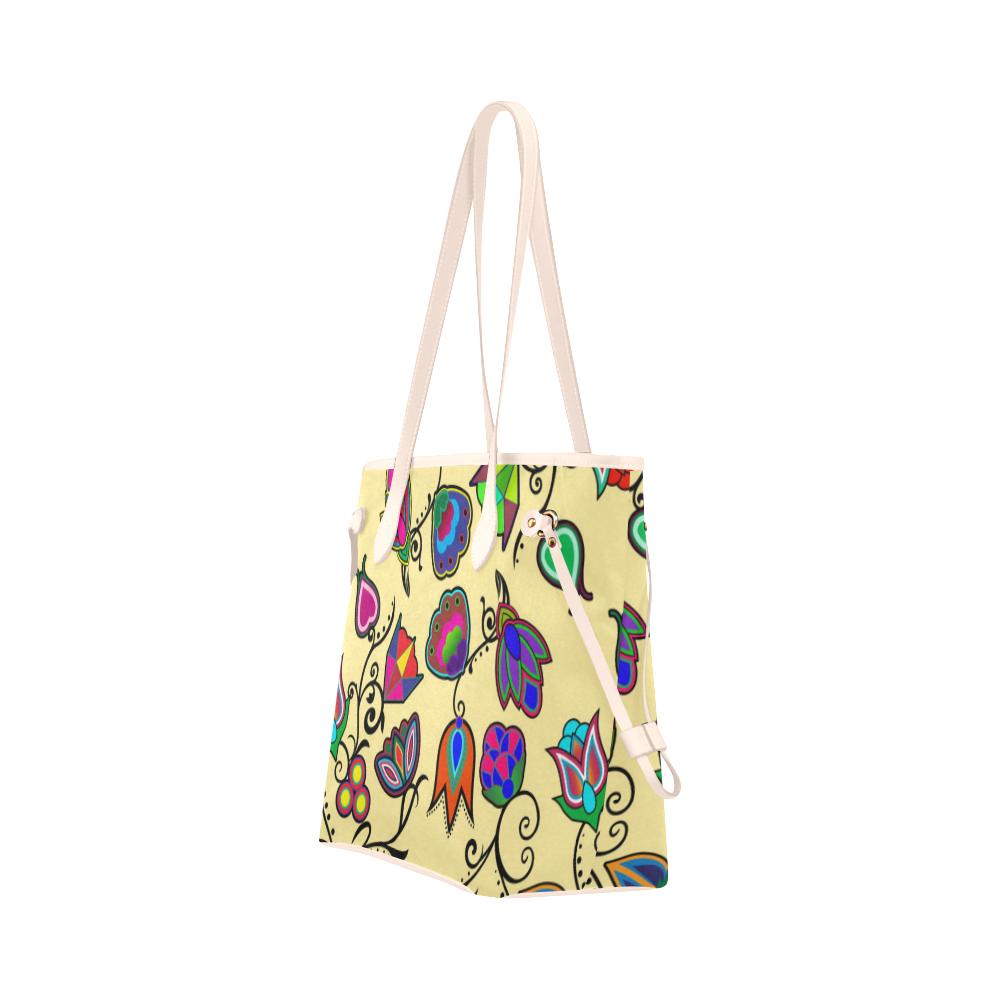 Indigenous Paisley - Vanilla Clover Canvas Tote Bag (Model 1661) Clover Canvas Tote Bag (1661) e-joyer