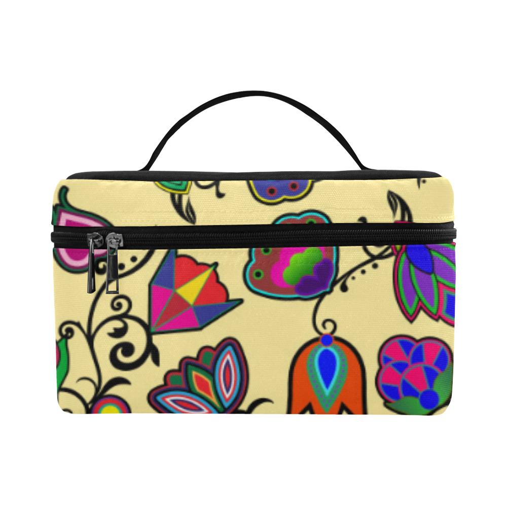 Indigenous Paisley Vanilla Cosmetic Bag/Large (Model 1658) Cosmetic Bag e-joyer