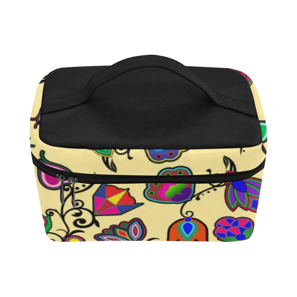 Indigenous Paisley Vanilla Cosmetic Bag/Large (Model 1658) Cosmetic Bag e-joyer
