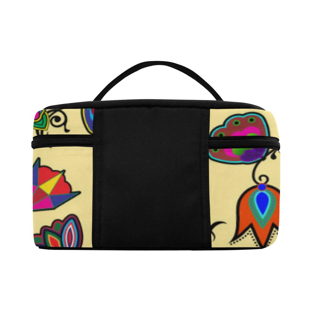 Indigenous Paisley Vanilla Cosmetic Bag/Large (Model 1658) Cosmetic Bag e-joyer
