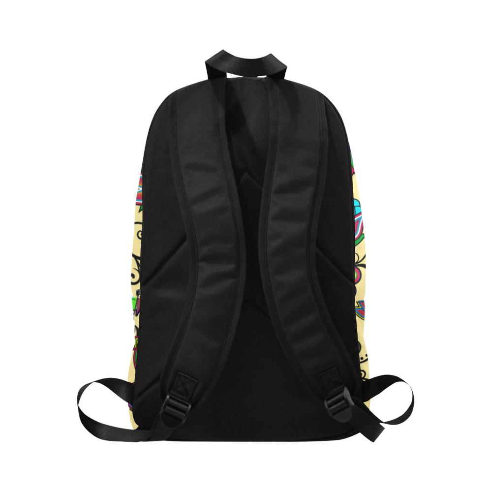 Indigenous Paisley Vanilla Fabric Backpack for Adult (Model 1659) Casual Backpack for Adult (1659) e-joyer