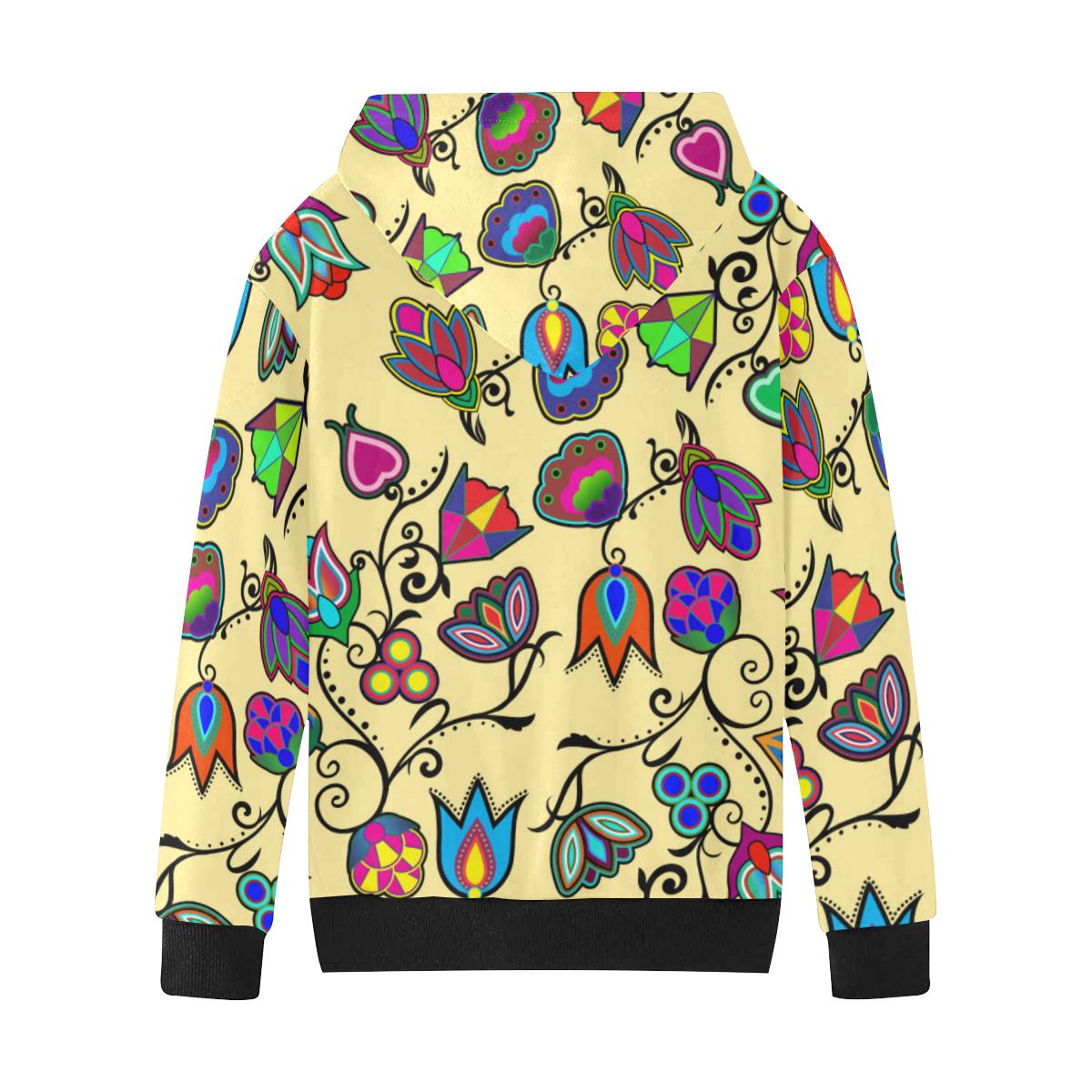 Indigenous Paisley Vanilla Kids' All Over Print Hoodie (Model H38) Kids' AOP Hoodie (H38) e-joyer