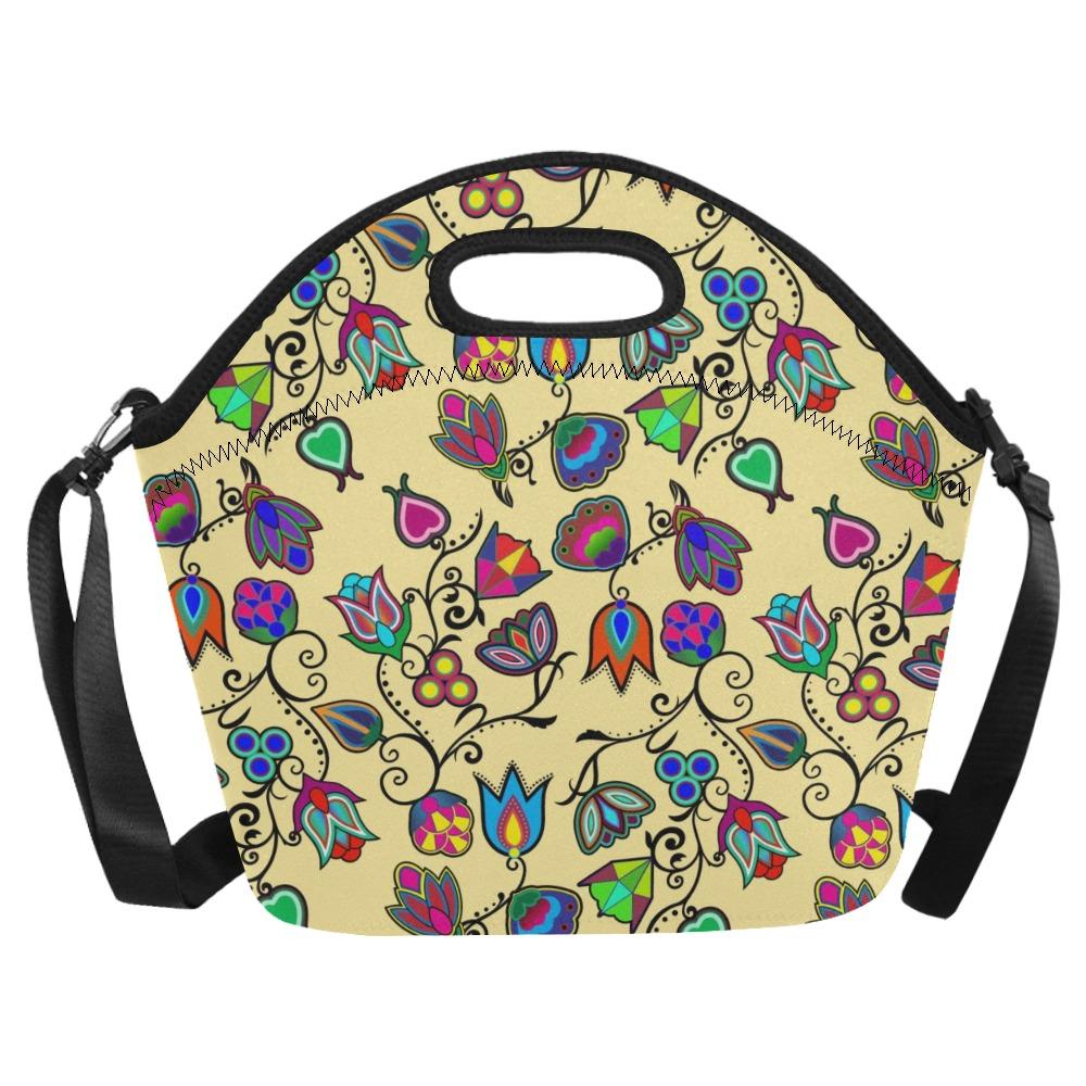 Indigenous Paisley Vanilla Neoprene Lunch Bag/Large (Model 1669) bag e-joyer