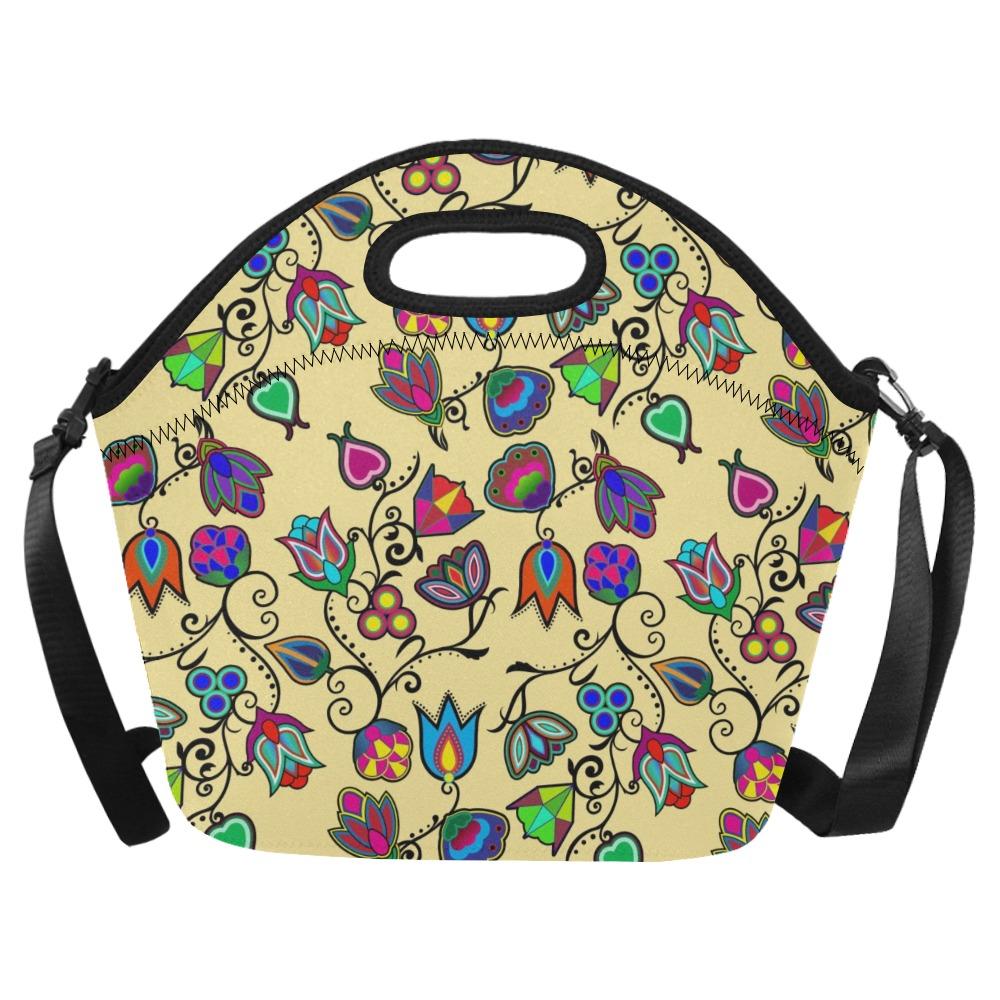 Indigenous Paisley Vanilla Neoprene Lunch Bag/Large (Model 1669) bag e-joyer