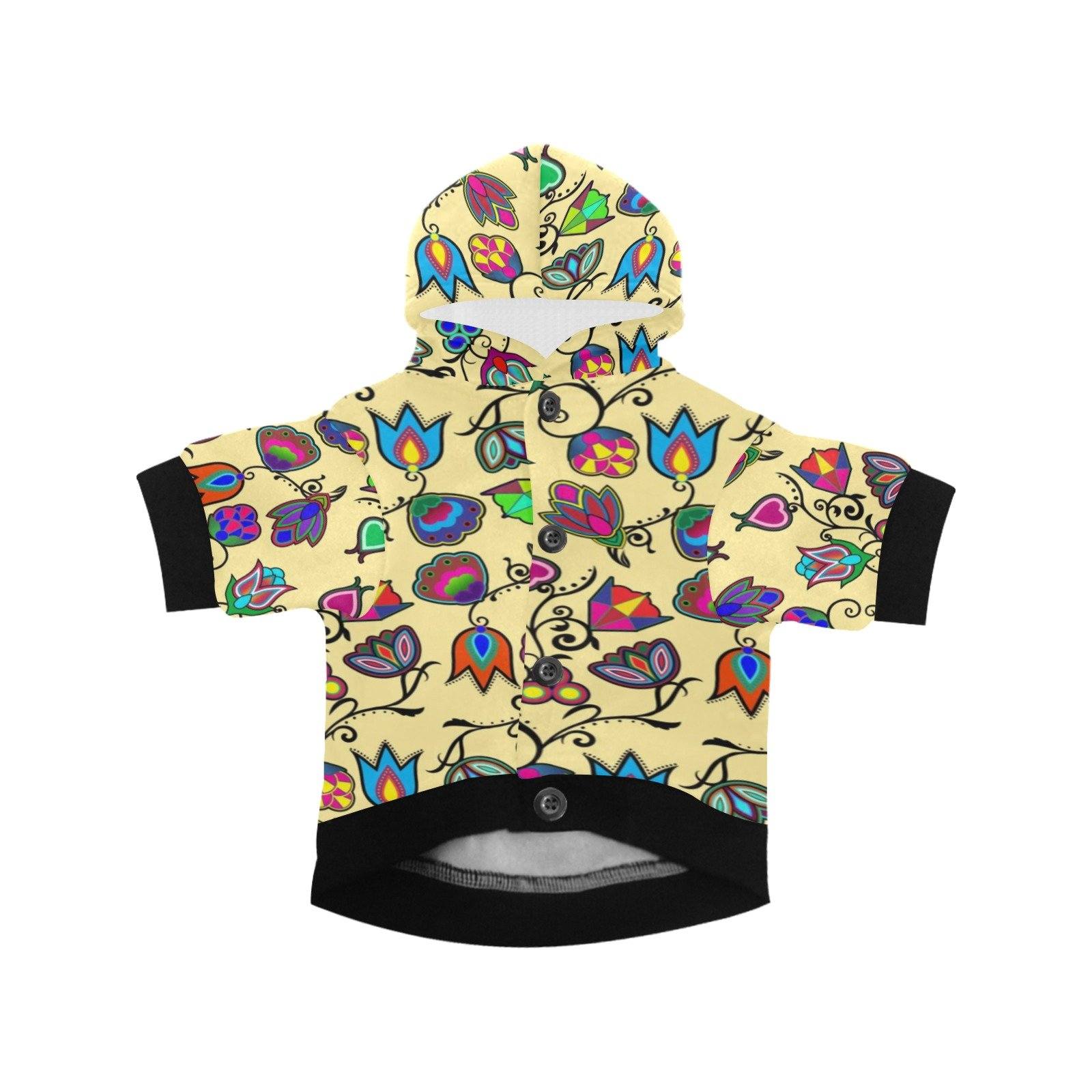 Indigenous Paisley Vanilla Pet Dog Hoodie Pet Dog Hoodie e-joyer