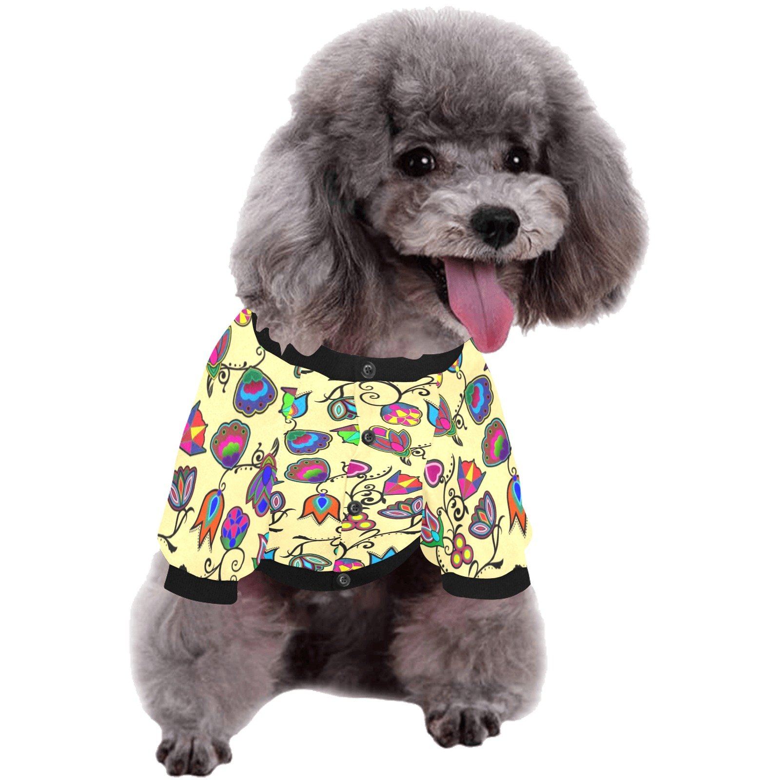 Indigenous Paisley Vanilla Pet Dog Round Neck Shirt Pet Dog Round Neck Shirt e-joyer