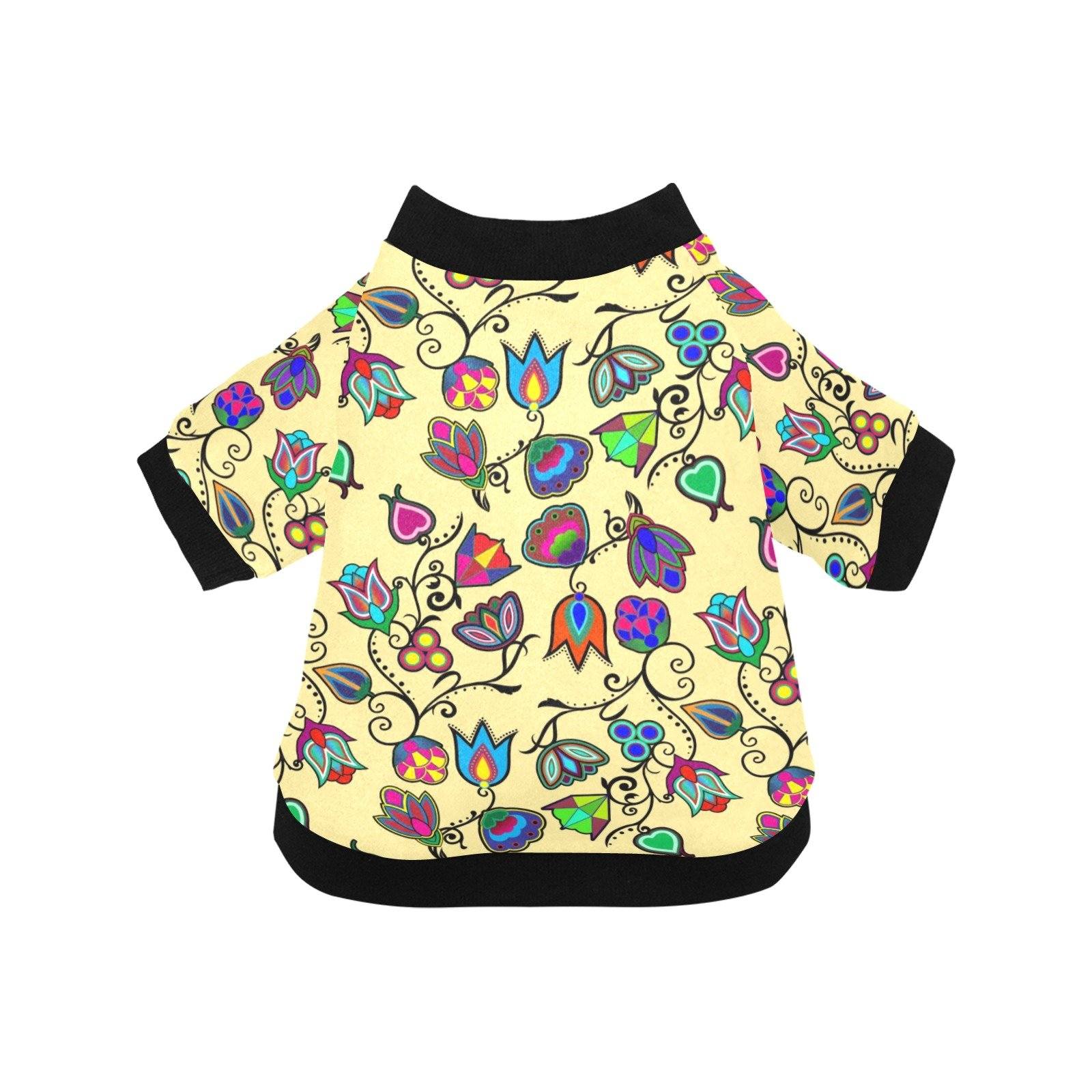 Indigenous Paisley Vanilla Pet Dog Round Neck Shirt Pet Dog Round Neck Shirt e-joyer