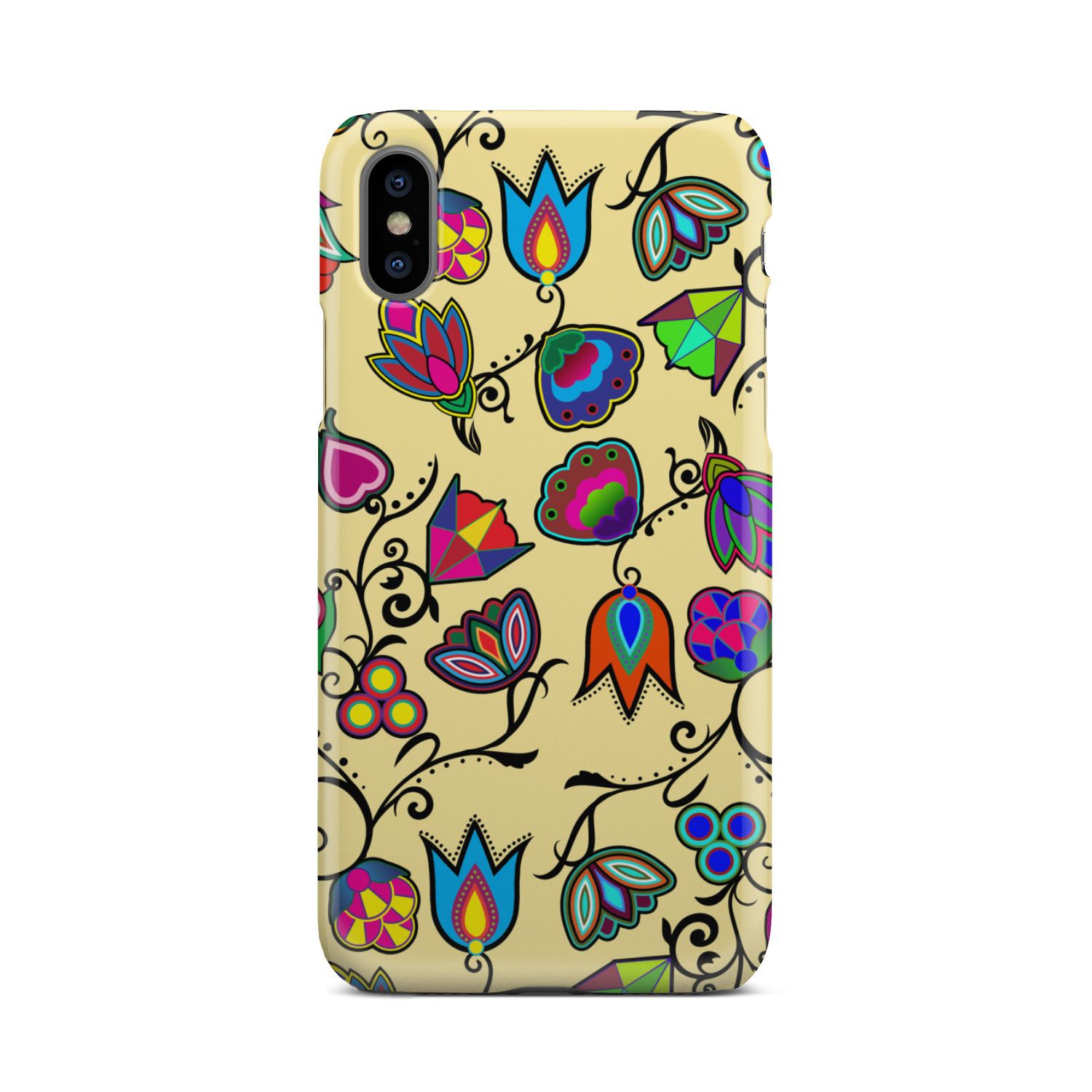 Indigenous Paisley Vanilla Phone Case Phone Case wc-fulfillment iPhone X
