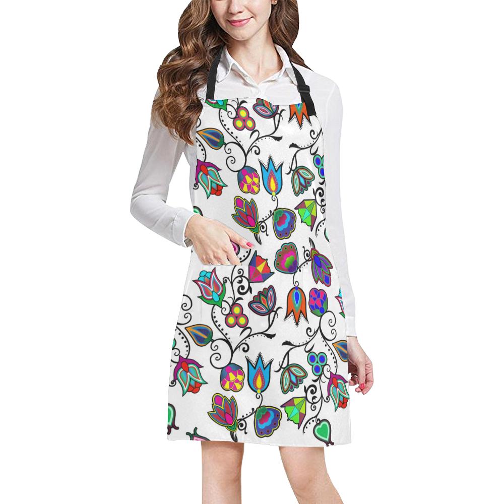 Indigenous Paisley White All Over Print Apron All Over Print Apron e-joyer
