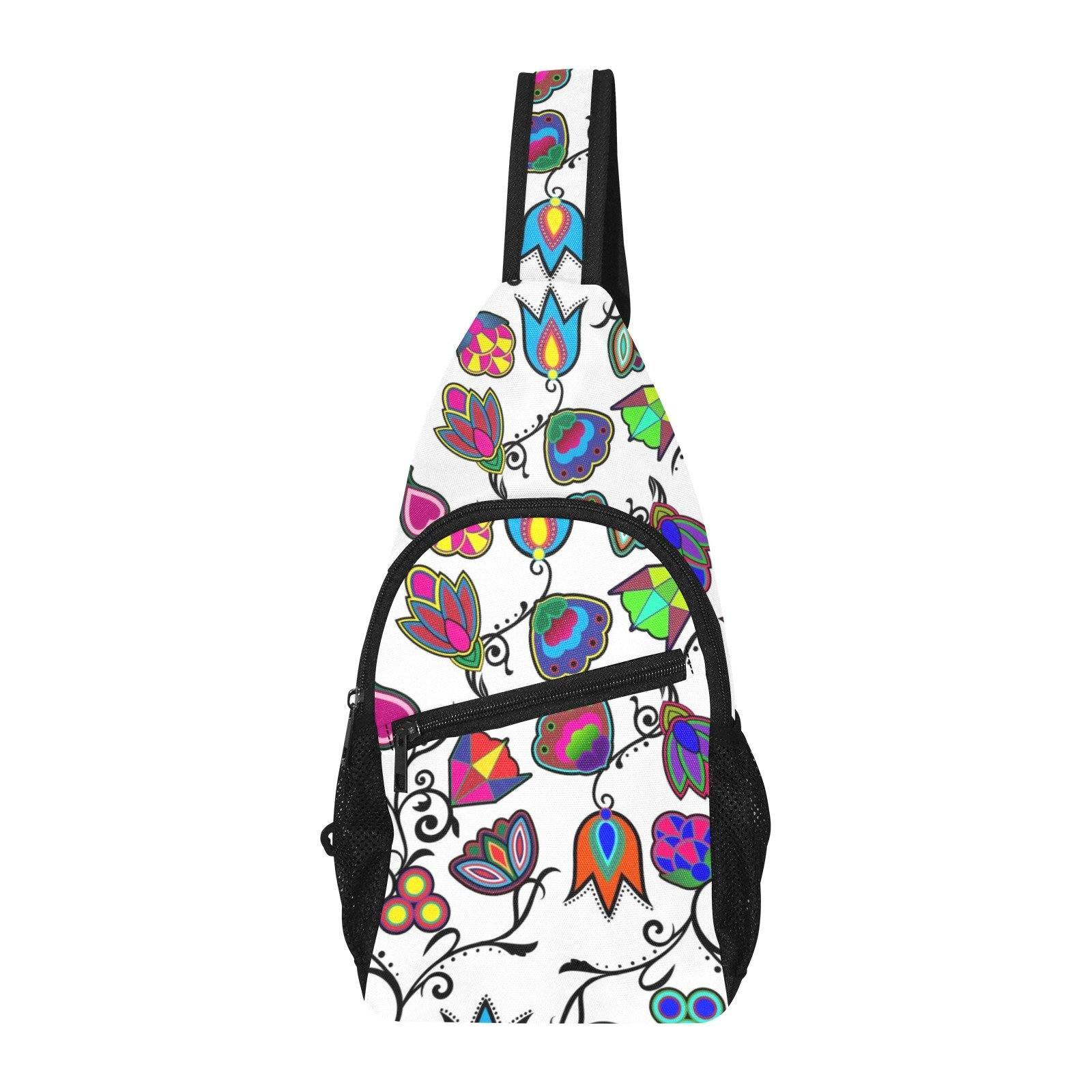 Indigenous Paisley White All Over Print Chest Bag (Model 1719) All Over Print Chest Bag (1719) e-joyer