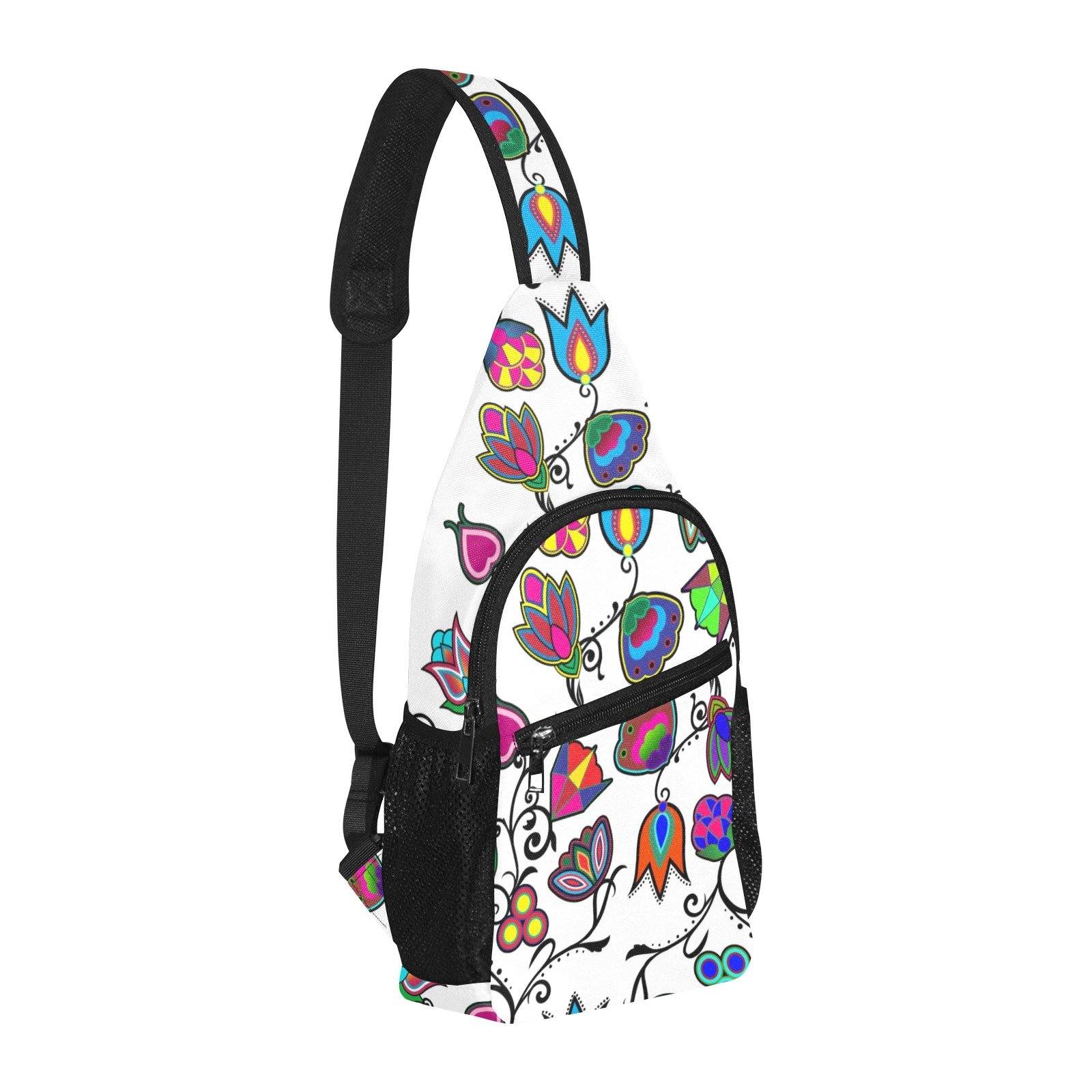 Indigenous Paisley White All Over Print Chest Bag (Model 1719) All Over Print Chest Bag (1719) e-joyer