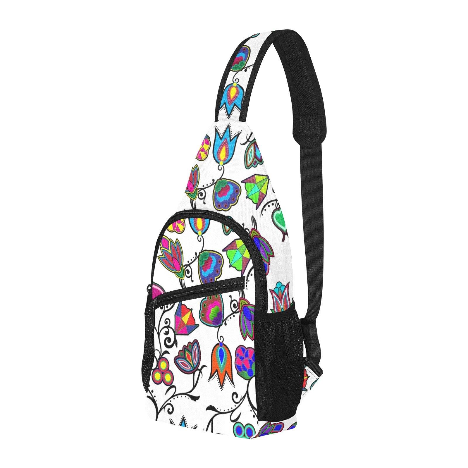Indigenous Paisley White All Over Print Chest Bag (Model 1719) All Over Print Chest Bag (1719) e-joyer