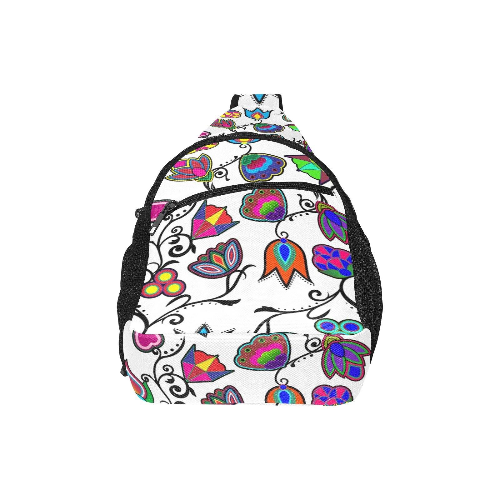 Indigenous Paisley White All Over Print Chest Bag (Model 1719) All Over Print Chest Bag (1719) e-joyer