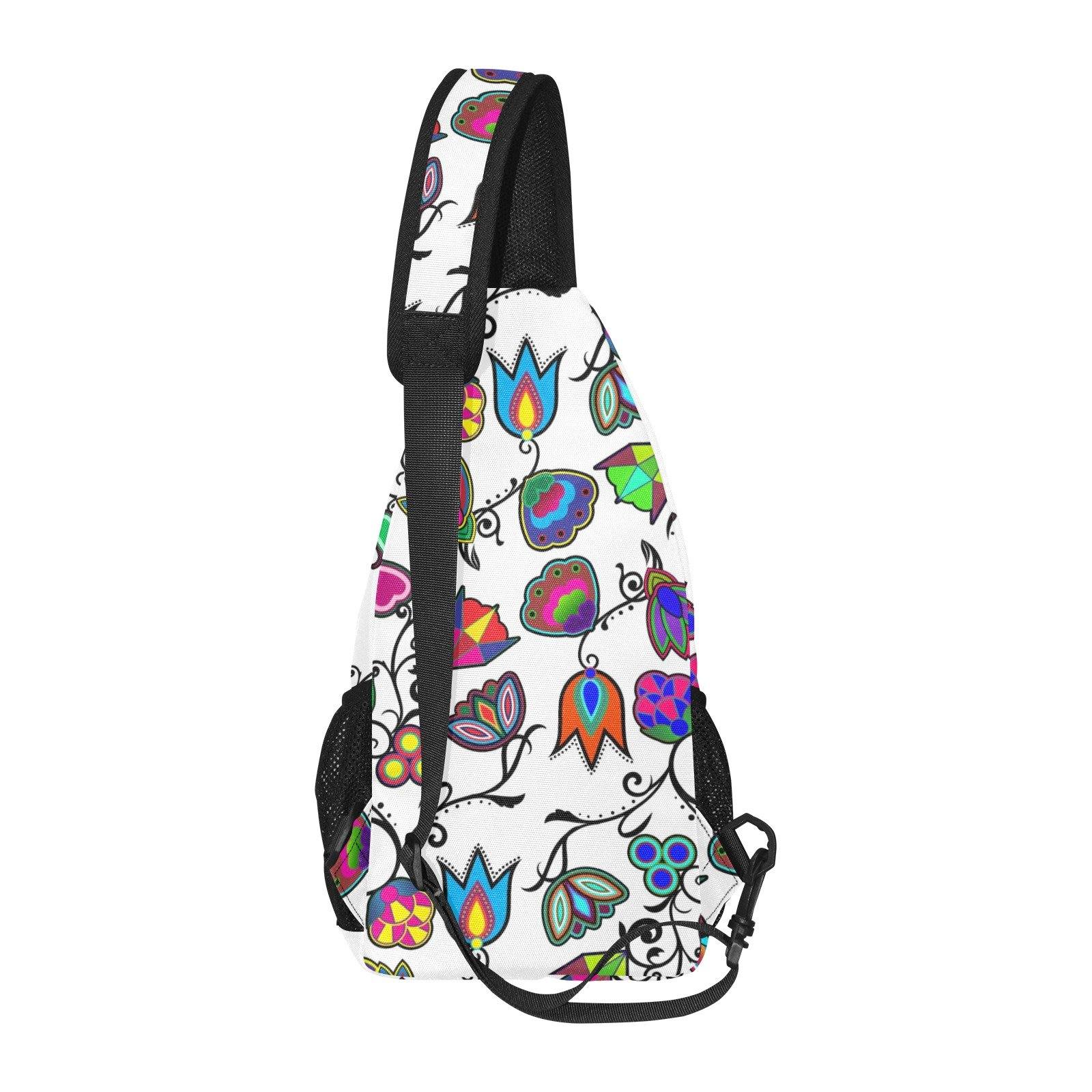 Indigenous Paisley White All Over Print Chest Bag (Model 1719) All Over Print Chest Bag (1719) e-joyer