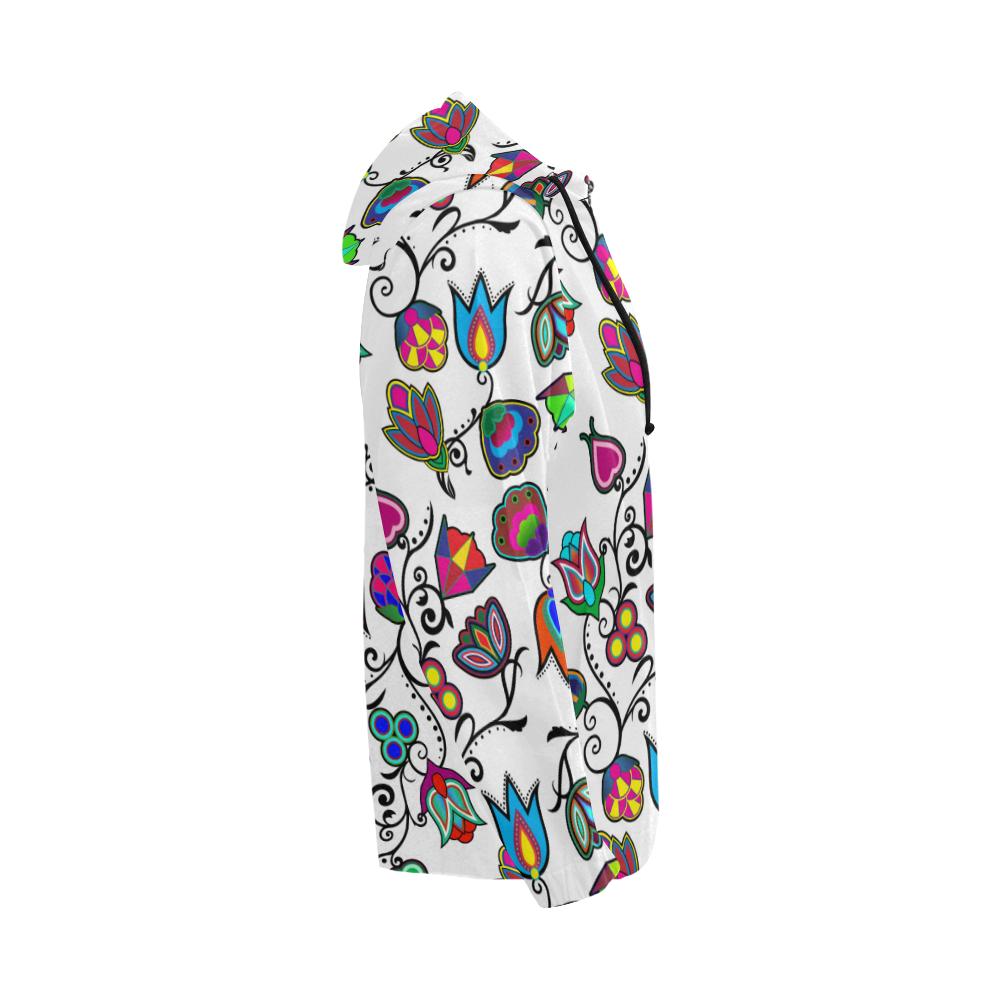 Indigenous Paisley - White All Over Print Full Zip Hoodie for Men (Model H14) All Over Print Full Zip Hoodie for Men (H14) e-joyer