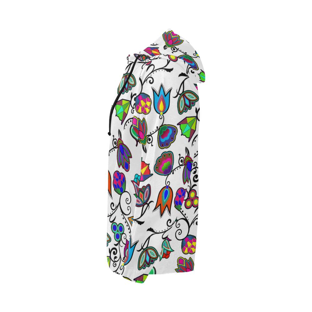 Indigenous Paisley - White All Over Print Full Zip Hoodie for Men (Model H14) All Over Print Full Zip Hoodie for Men (H14) e-joyer