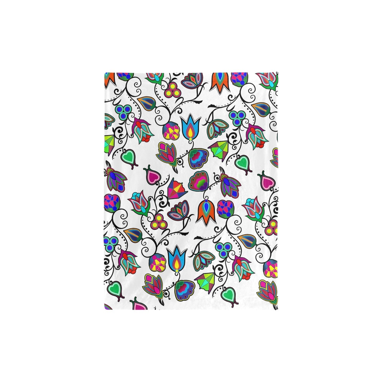 Indigenous Paisley White Baby Blanket 30"x40" Baby Blanket 30"x40" e-joyer