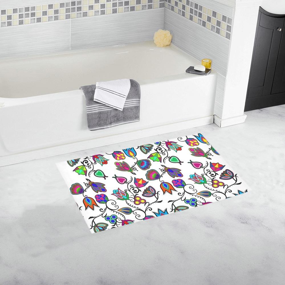 Indigenous Paisley White Bath Rug 16''x 28'' Bath Rug 16''x 28'' e-joyer