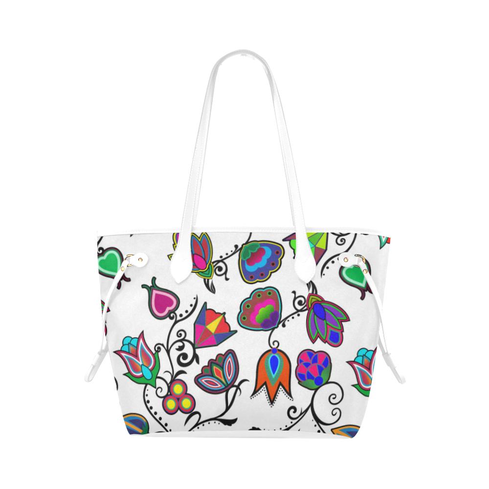 Indigenous Paisley - White Clover Canvas Tote Bag (Model 1661) Clover Canvas Tote Bag (1661) e-joyer