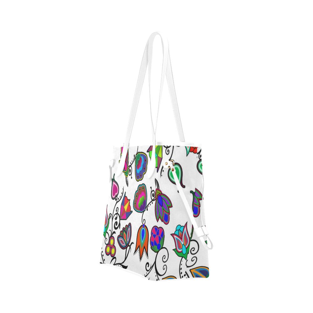 Indigenous Paisley - White Clover Canvas Tote Bag (Model 1661) Clover Canvas Tote Bag (1661) e-joyer