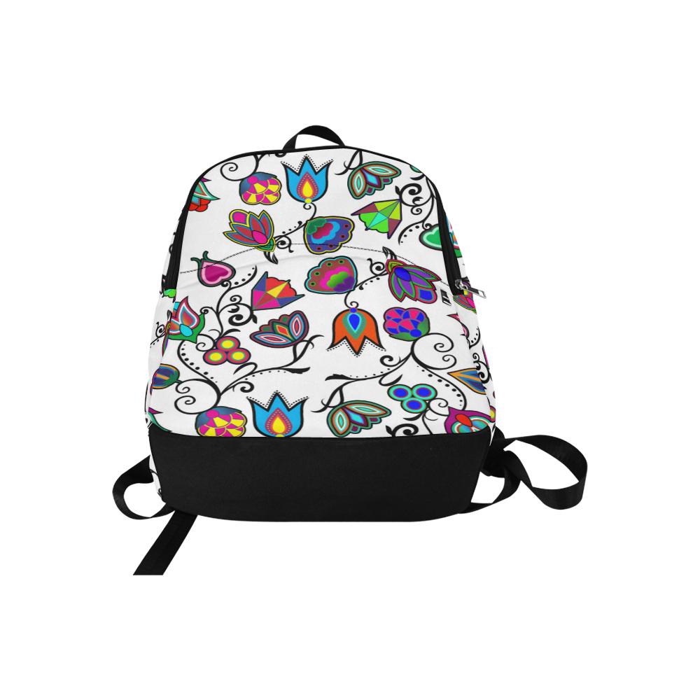 Indigenous Paisley White Fabric Backpack for Adult (Model 1659) Casual Backpack for Adult (1659) e-joyer