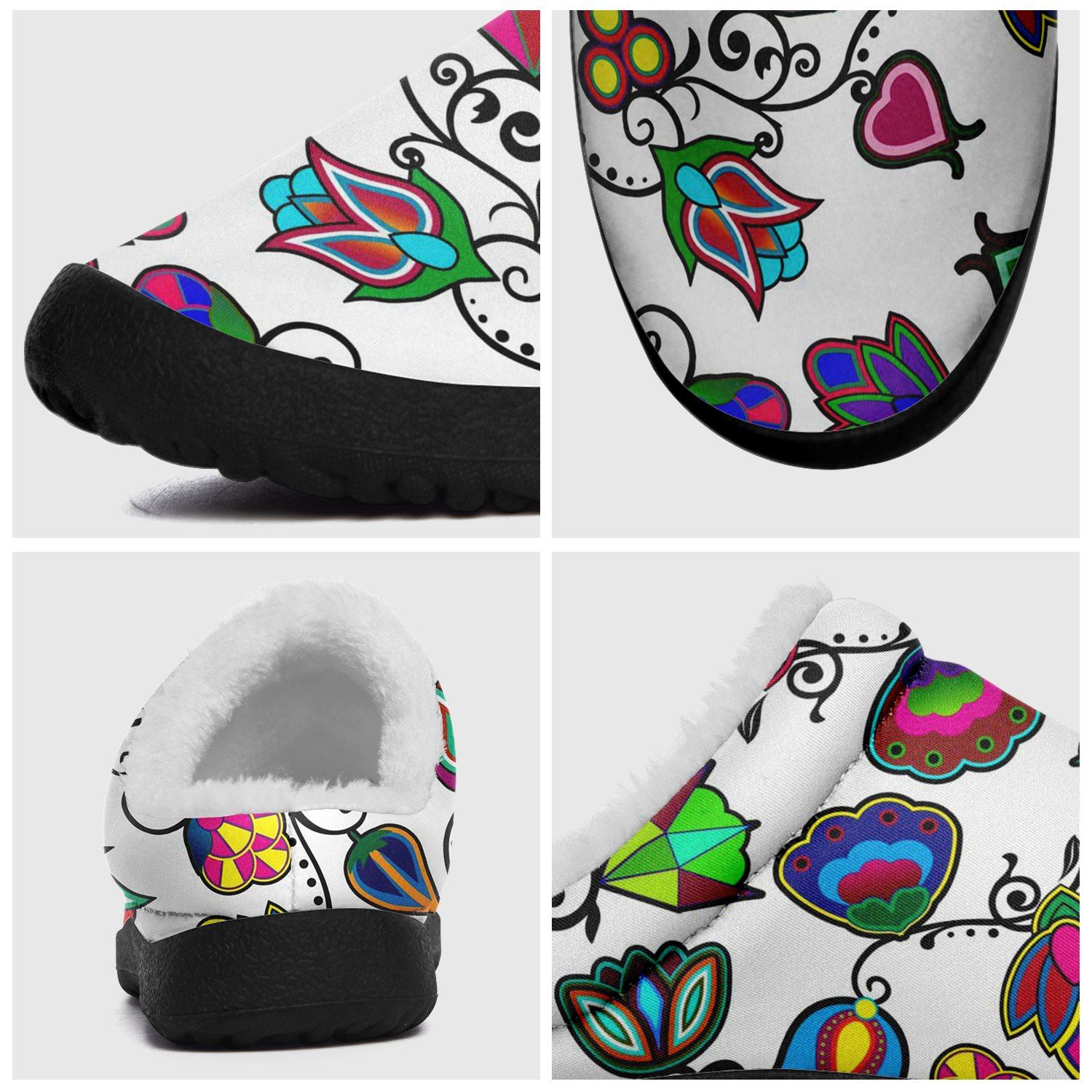 Indigenous Paisley White Ikinnii Indoor Slipper 49 Dzine