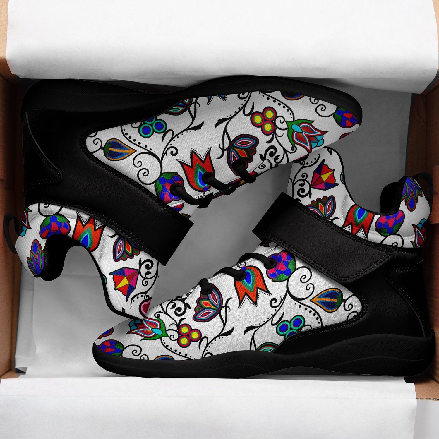 Indigenous Paisley White Ipottaa Basketball / Sport High Top Shoes 49 Dzine