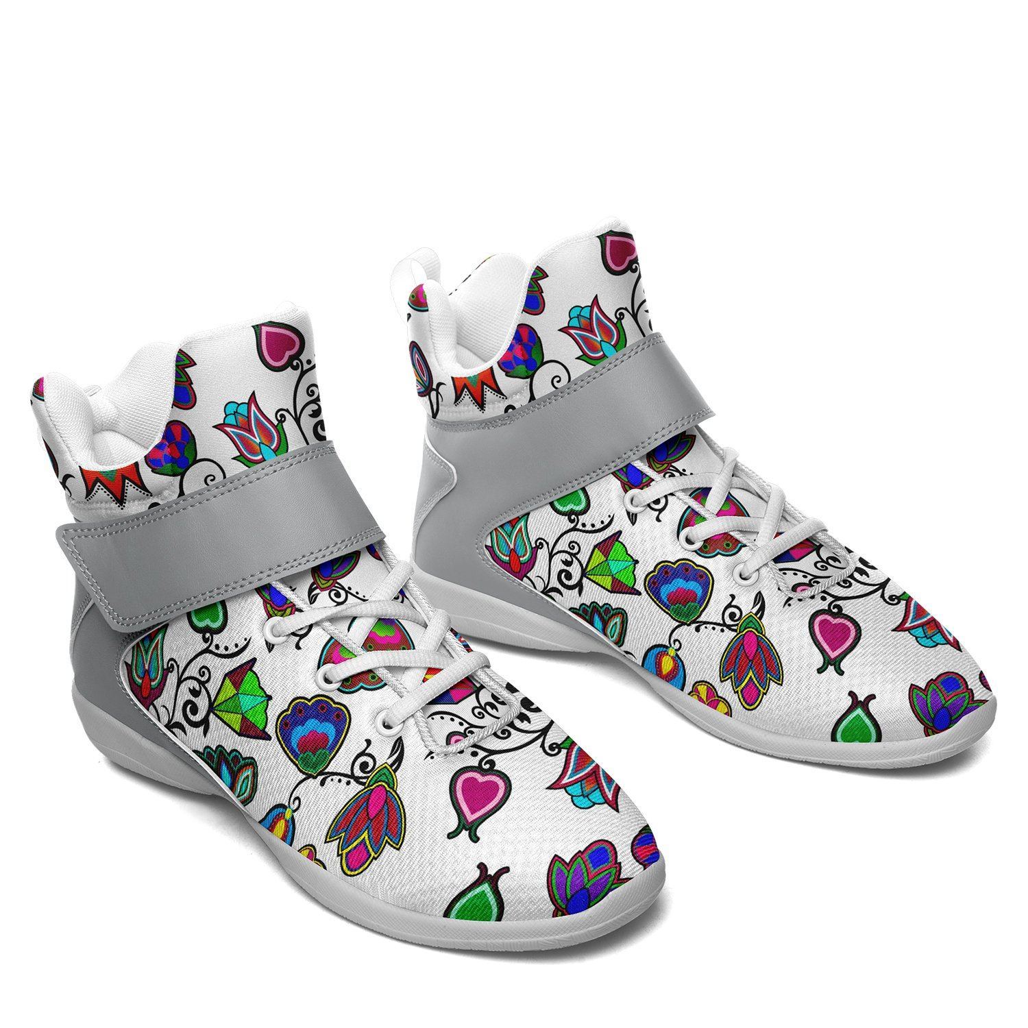 Indigenous Paisley White Kid's Ipottaa Basketball / Sport High Top Shoes 49 Dzine 