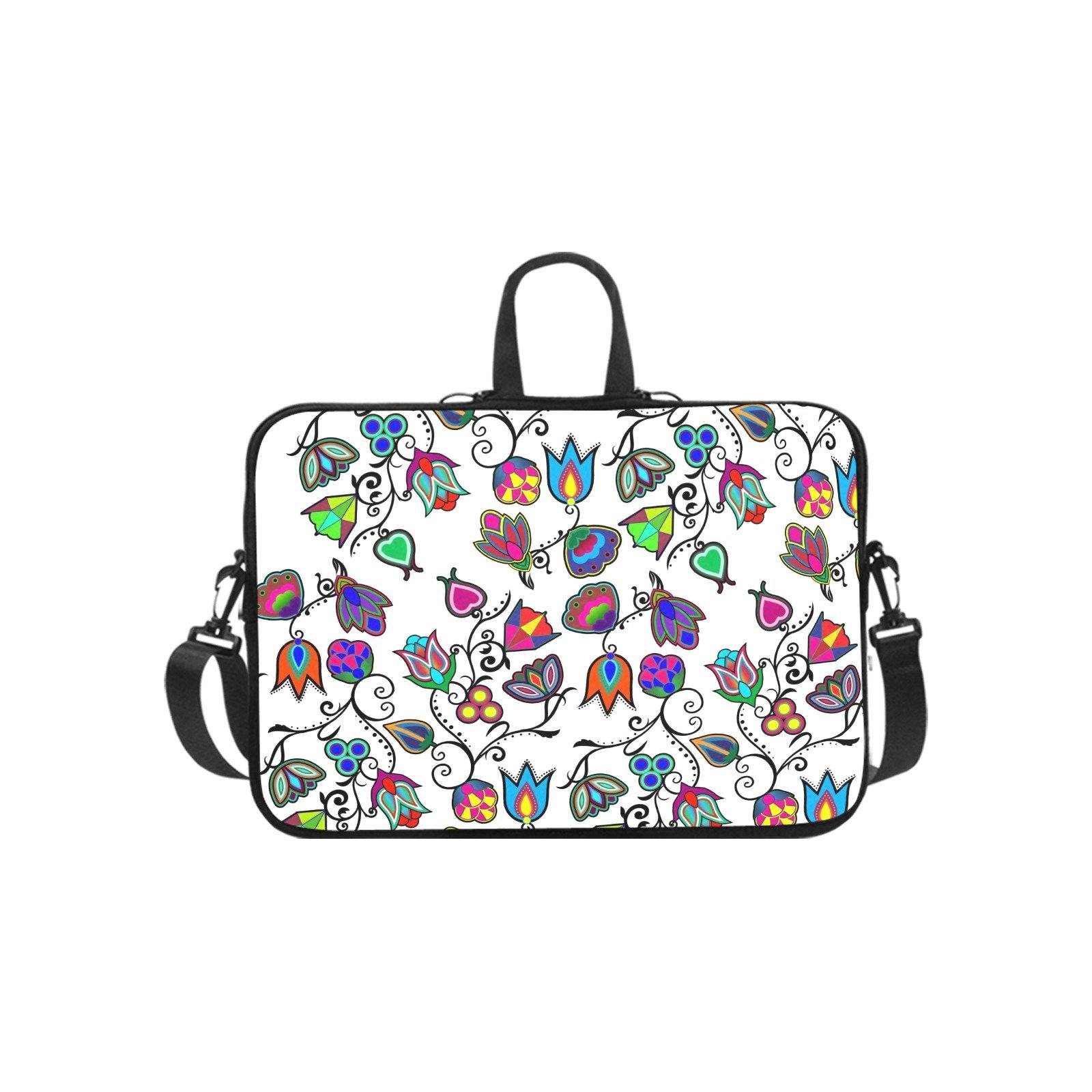 Indigenous Paisley White Laptop Handbags 17" bag e-joyer