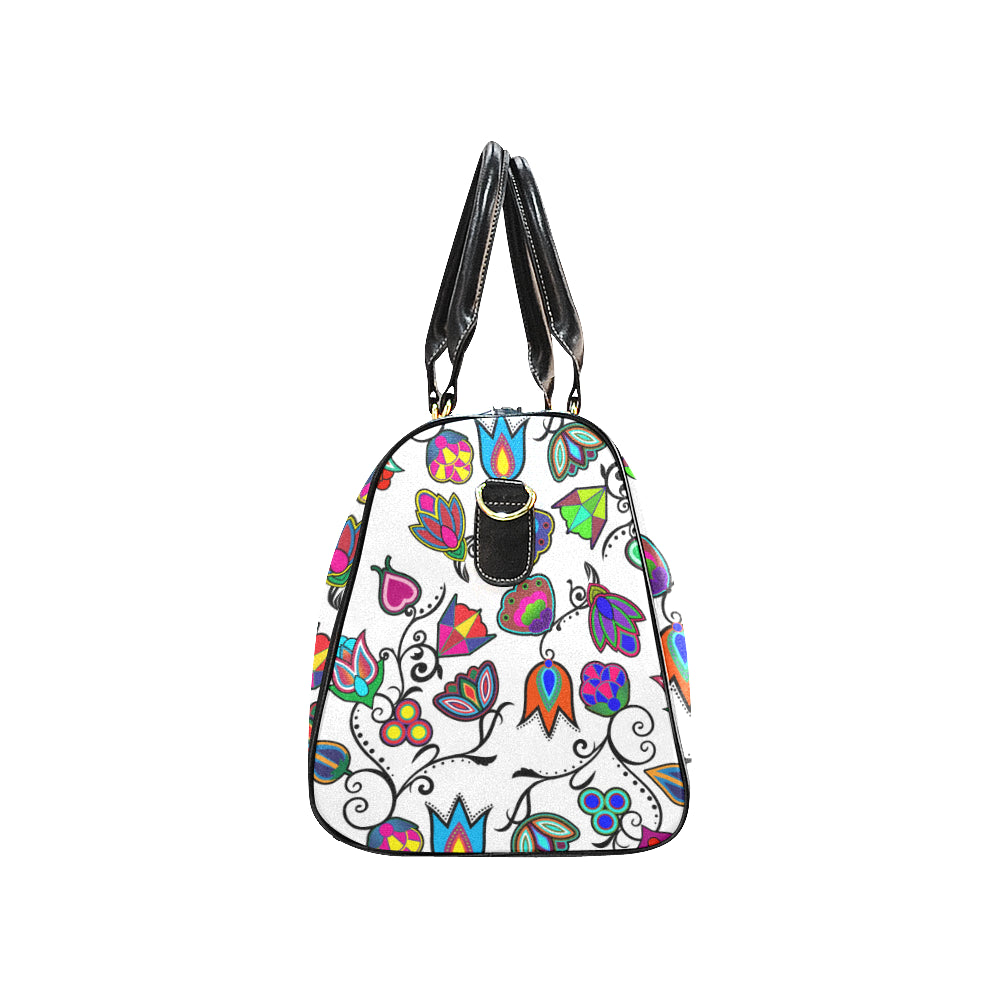 Indigenous Paisley - White New Waterproof Travel Bag/Large (Model 1639) Waterproof Travel Bags (1639) e-joyer