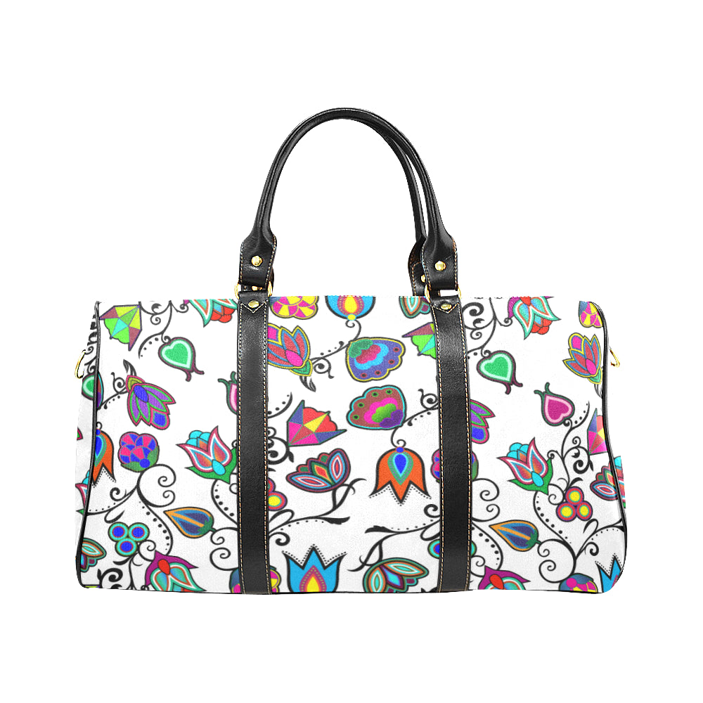 Indigenous Paisley - White New Waterproof Travel Bag/Large (Model 1639) Waterproof Travel Bags (1639) e-joyer