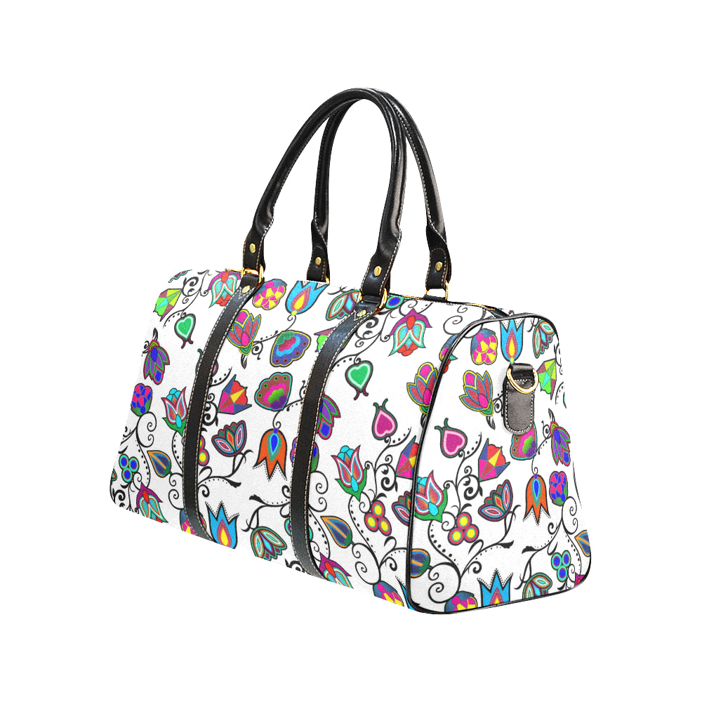 Indigenous Paisley - White New Waterproof Travel Bag/Large (Model 1639) Waterproof Travel Bags (1639) e-joyer