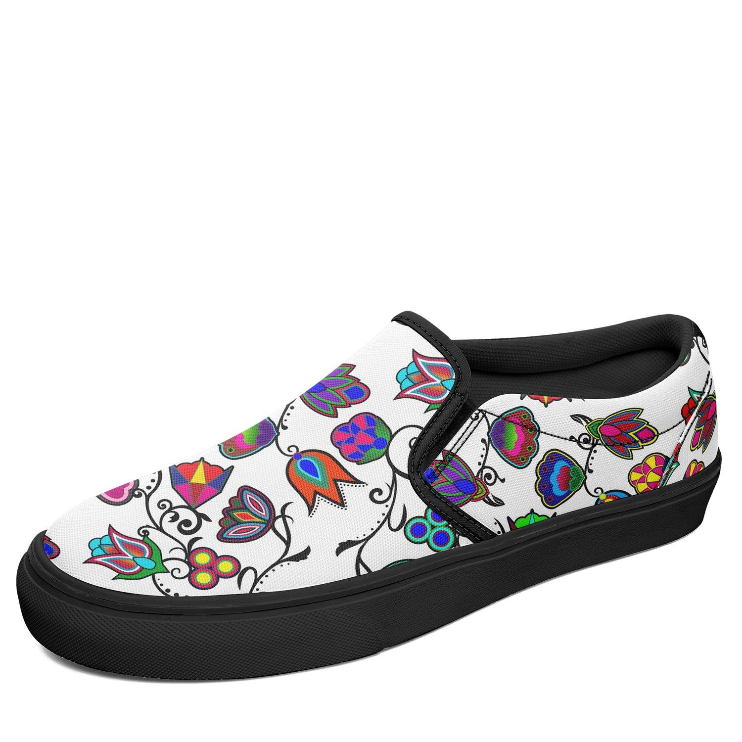 Indigenous Paisley White Otoyimm Canvas Slip On Shoes 49 Dzine