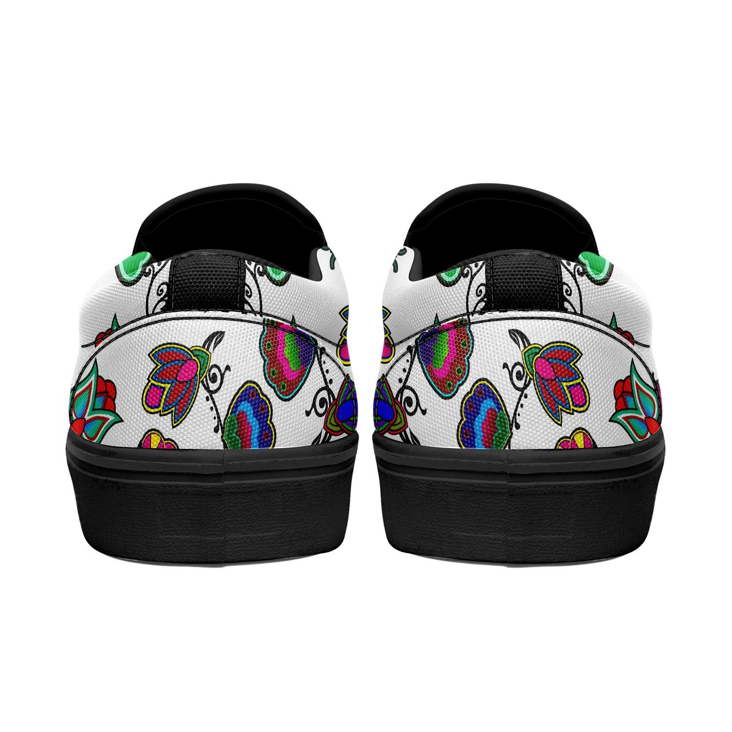 Indigenous Paisley White Otoyimm Canvas Slip On Shoes 49 Dzine