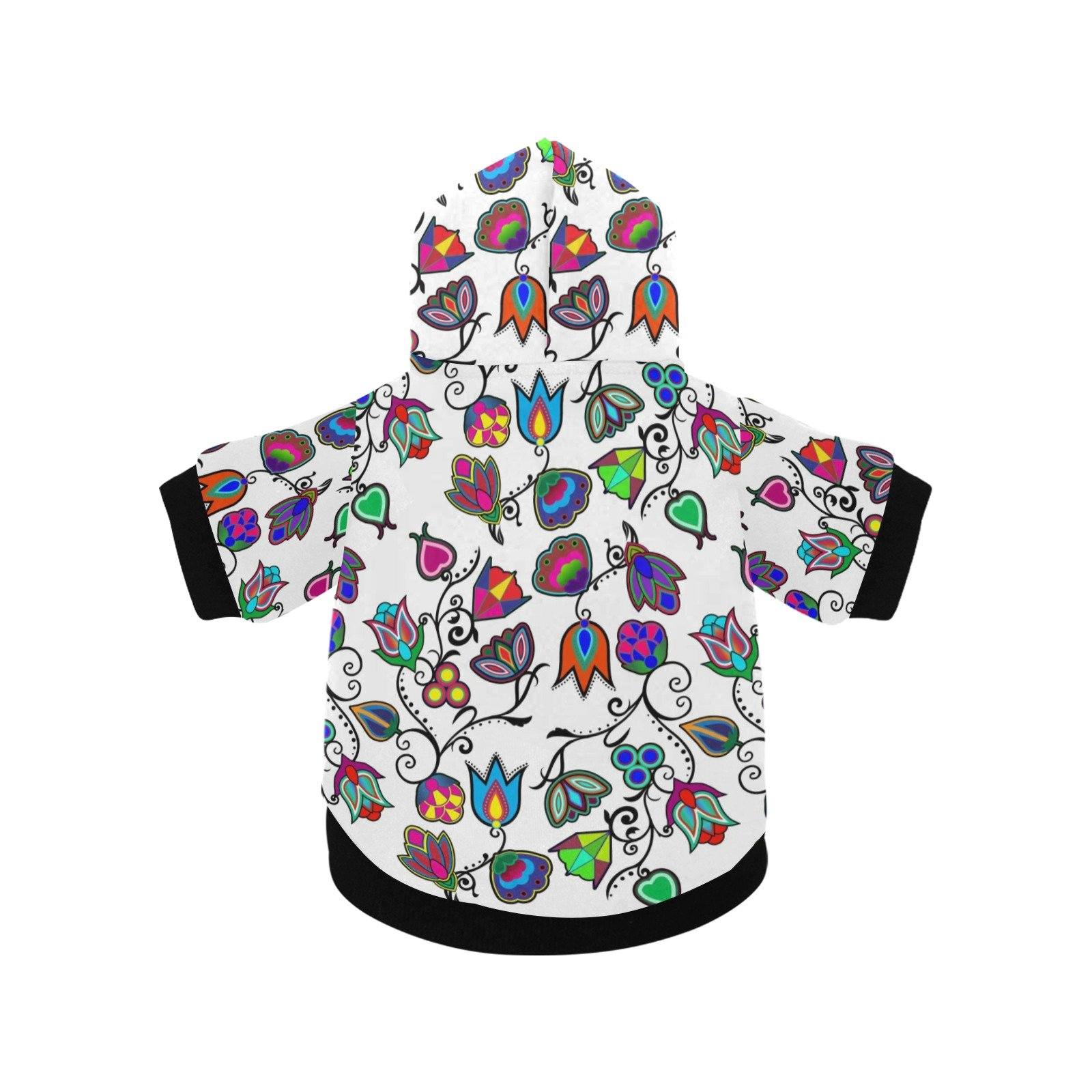Indigenous Paisley White Pet Dog Hoodie Pet Dog Hoodie e-joyer