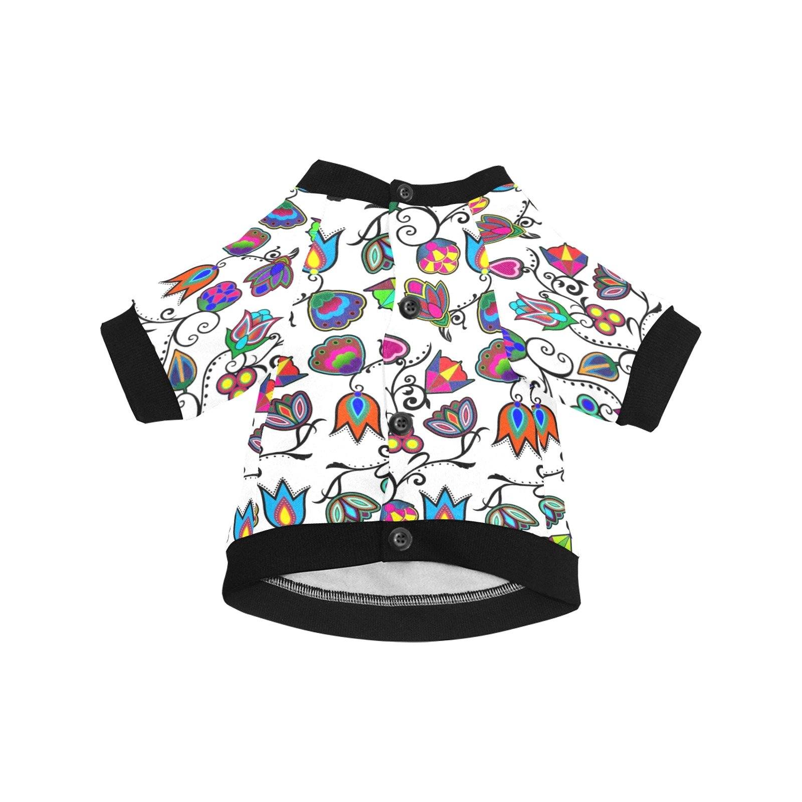 Indigenous Paisley White Pet Dog Round Neck Shirt Pet Dog Round Neck Shirt e-joyer