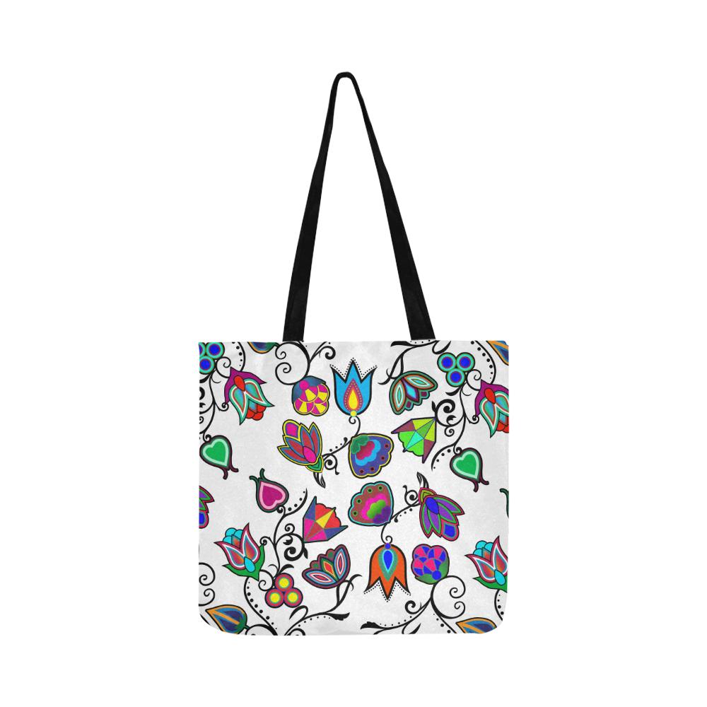 Indigenous Paisley - White Reusable Shopping Bag Model 1660 (Two sides) Shopping Tote Bag (1660) e-joyer