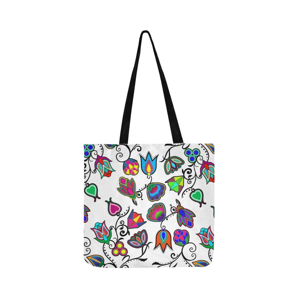 Indigenous Paisley - White Reusable Shopping Bag Model 1660 (Two sides) Shopping Tote Bag (1660) e-joyer