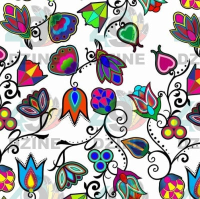 Indigenous Paisley - White Satin Fabric 49DzineStore