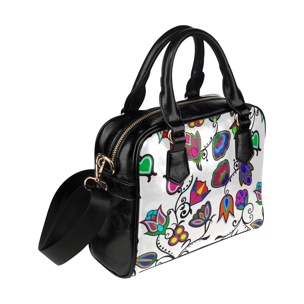 Indigenous Paisley - White Shoulder Handbag (Model 1634) Shoulder Handbags (1634) e-joyer