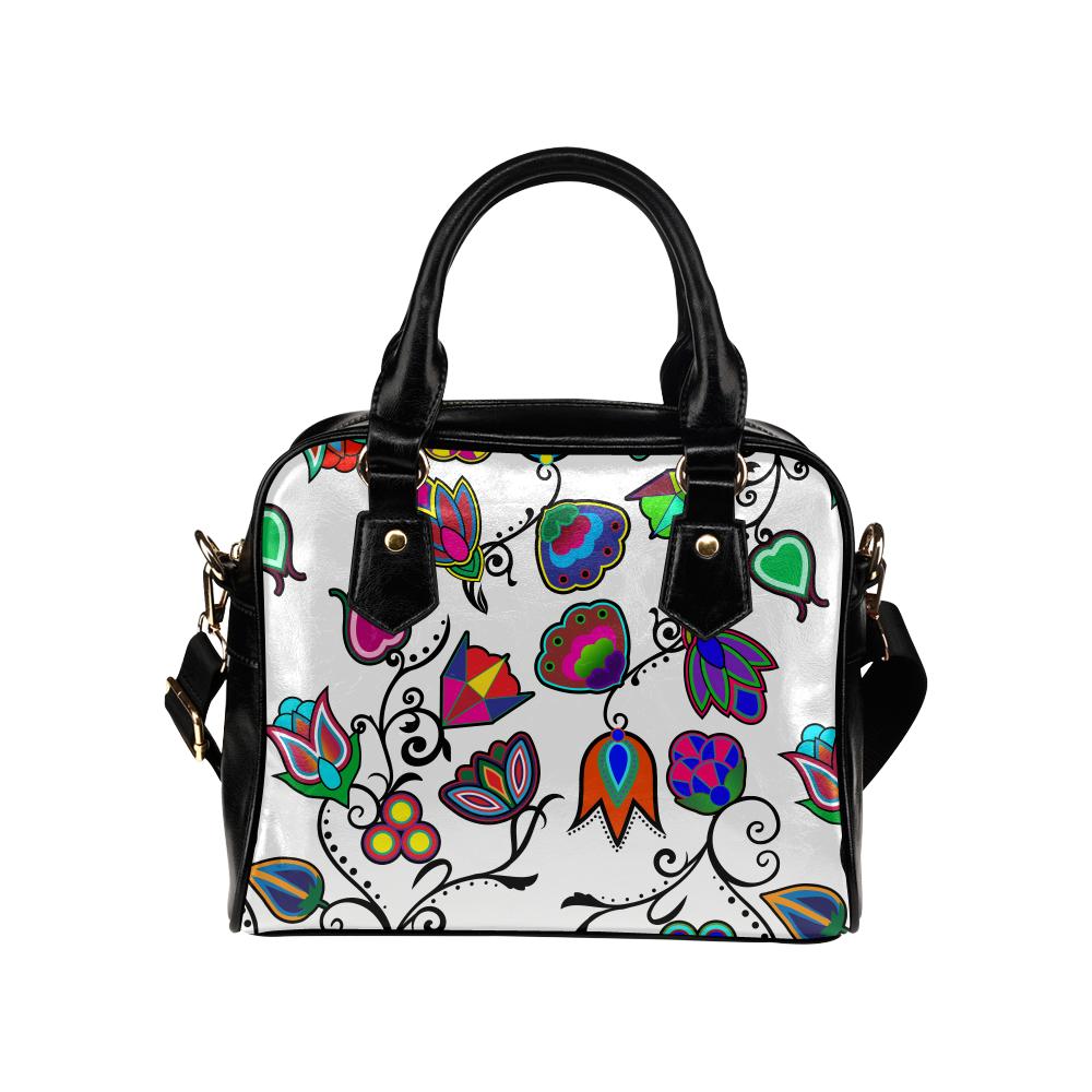 Indigenous Paisley - White Shoulder Handbag (Model 1634) Shoulder Handbags (1634) e-joyer