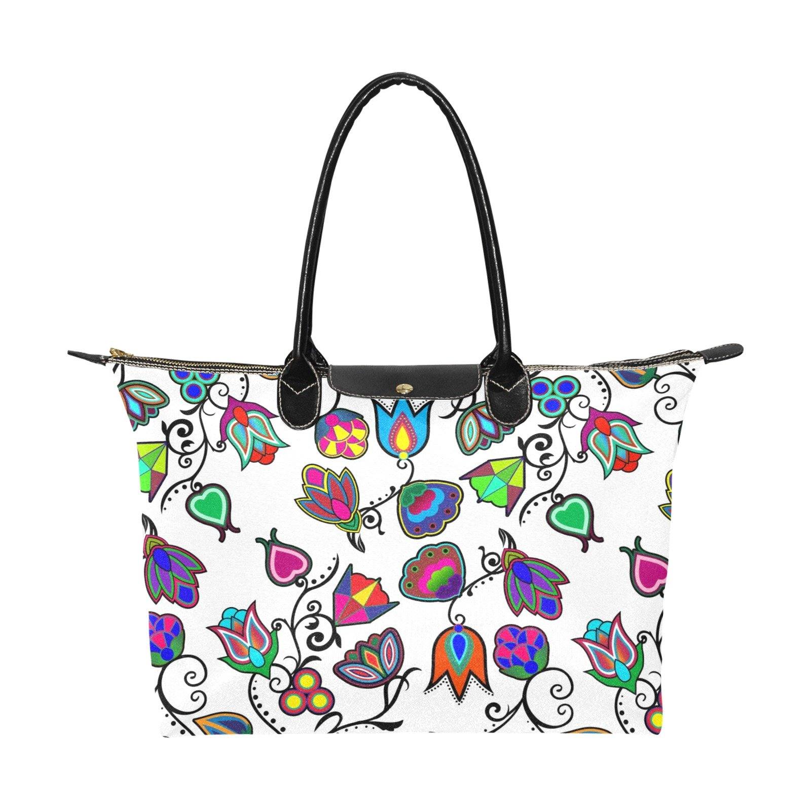 Indigenous Paisley White Single-Shoulder Lady Handbag (Model 1714) bag e-joyer