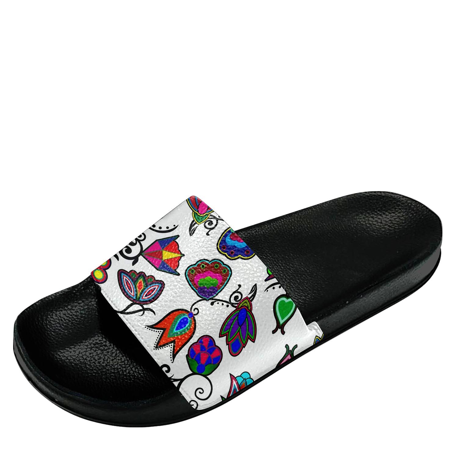 Indigenous Paisley White Slide Sandals 49 Dzine