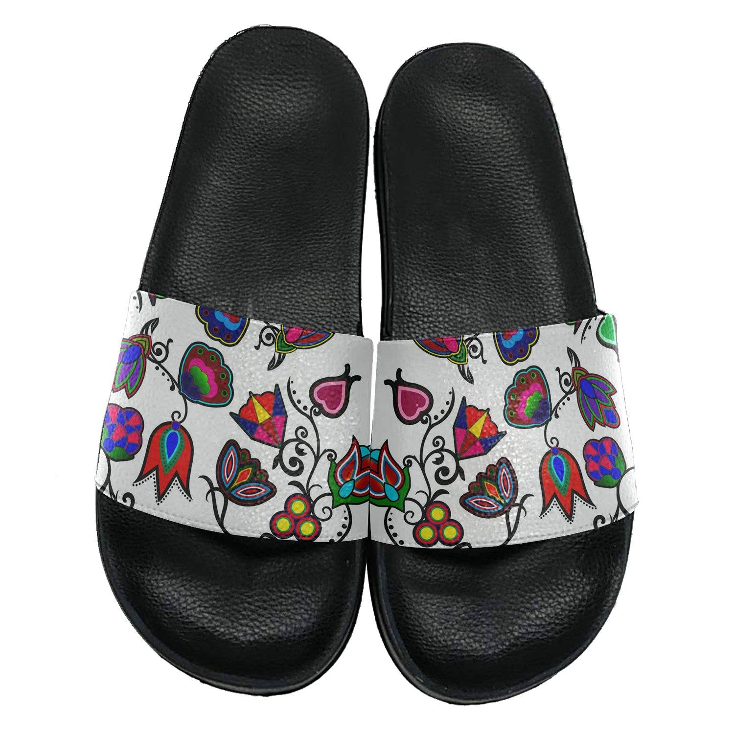 Indigenous Paisley White Slide Sandals 49 Dzine