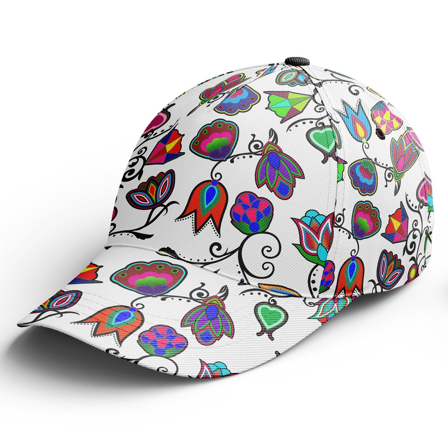 Indigenous Paisley White Snapback Hat hat Herman