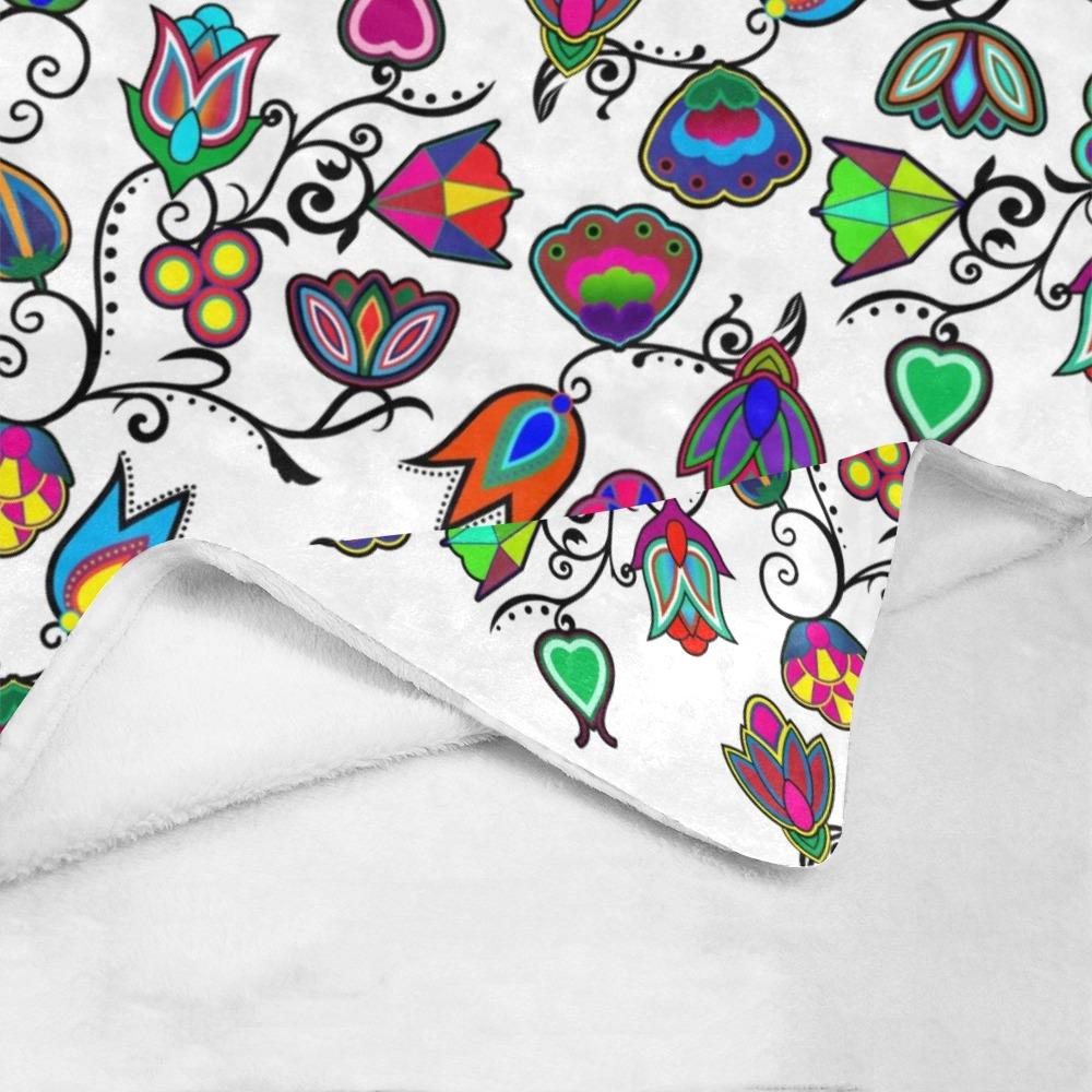 Indigenous Paisley White Ultra-Soft Micro Fleece Blanket 60"x80" Ultra-Soft Blanket 60''x80'' e-joyer