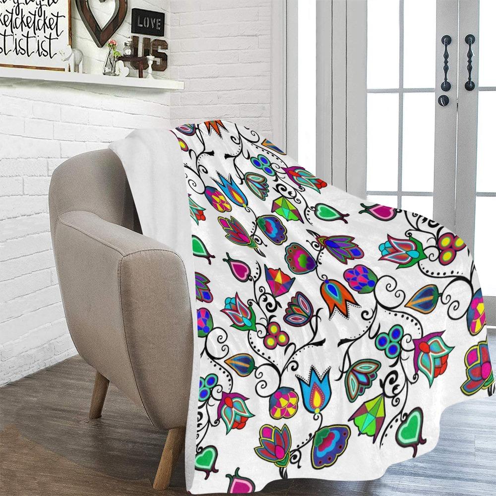 Indigenous Paisley White Ultra-Soft Micro Fleece Blanket 60"x80" Ultra-Soft Blanket 60''x80'' e-joyer 